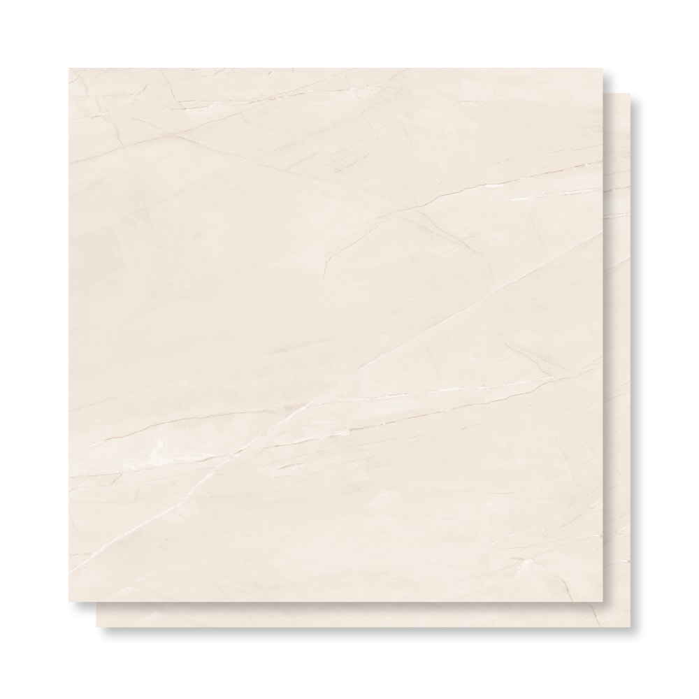 Piso Cerâmico Polido 85x85cm Caixa 2,14m² Lume Allure Crema Retificado