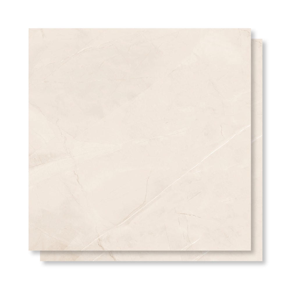 Piso Cerâmico Polido 85x85cm Caixa 2,14m² Lume Allure Crema Retificado