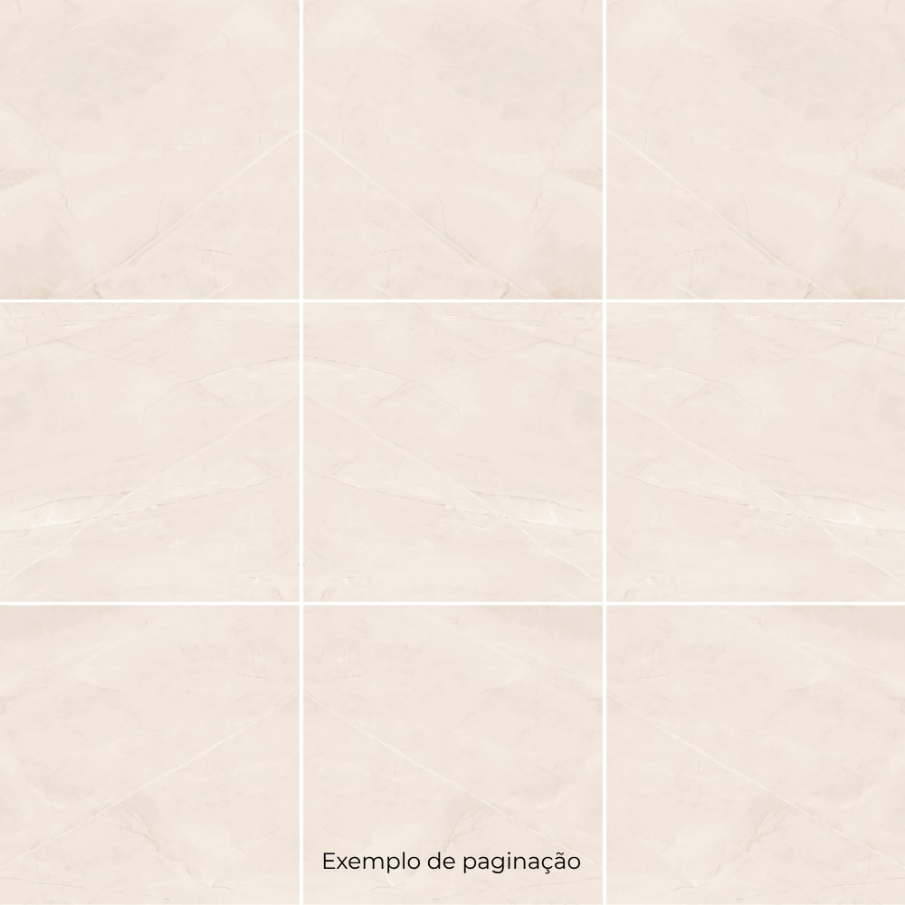 Piso Cerâmico Polido 85x85cm Caixa 2,14m² Lume Allure Crema Retificado