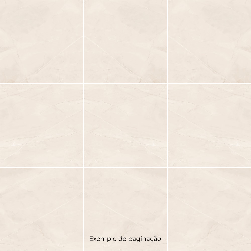 Piso Cerâmico Polido 85x85cm Caixa 2,14m² Lume Allure Crema Retificado