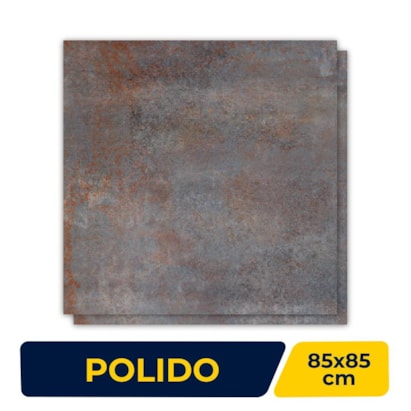 Piso Cerâmico Polido 85x85cm Caixa 2,14m² Lume Kronos Retificado