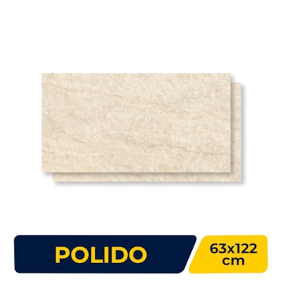 Piso Cerâmico Polido Embramaco 63x122cm Supra Taj Mahal Lux Retificado - P63550