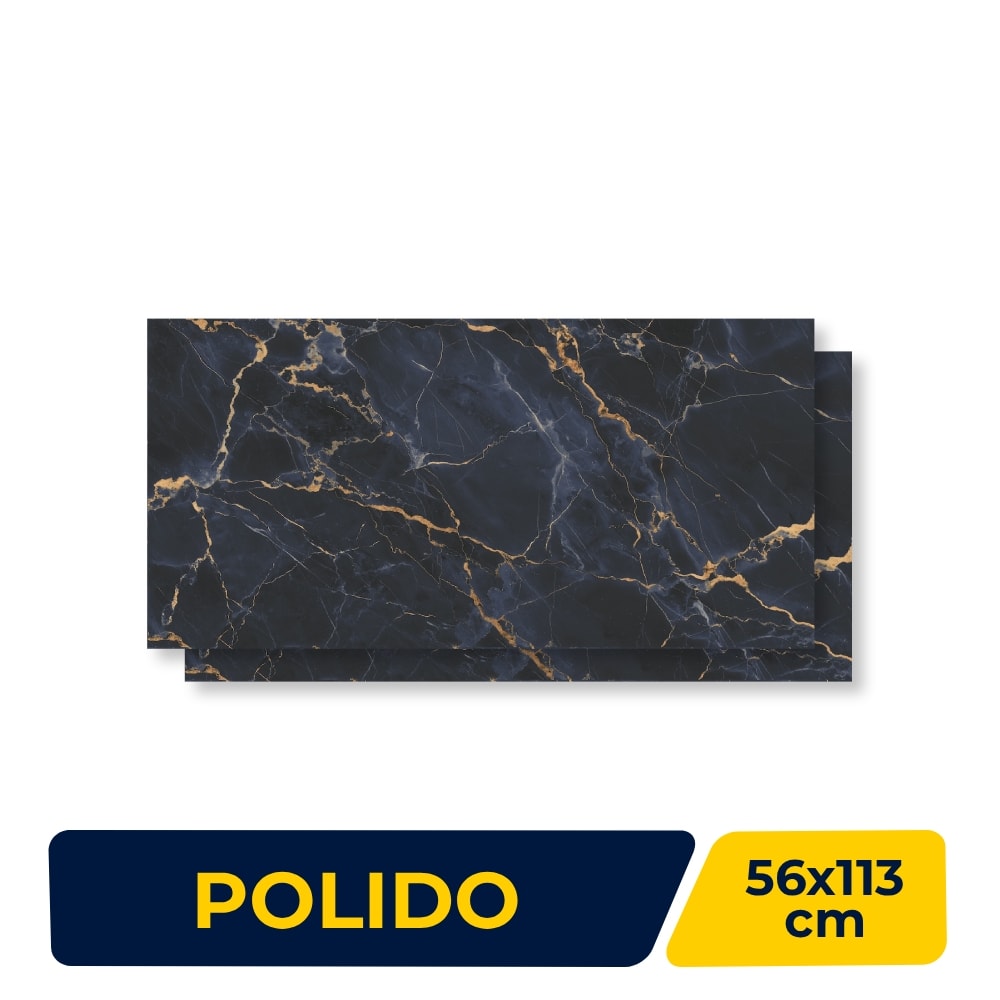 Piso Cerâmico Polido Incopisos 56x113cm Acqua Sereno Retificado - 313016