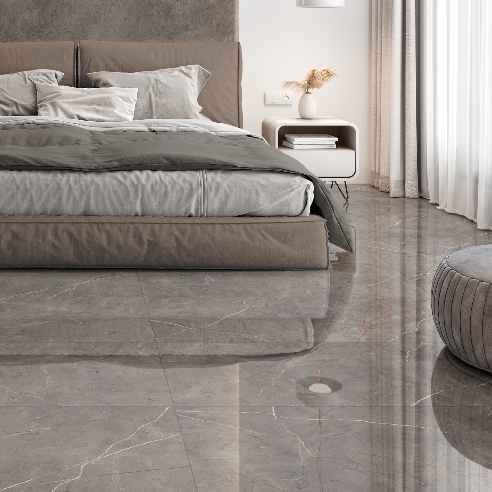 Piso Cerâmico Polido Incopisos 56x113cm Sevilha Gray Retificado - 313003
