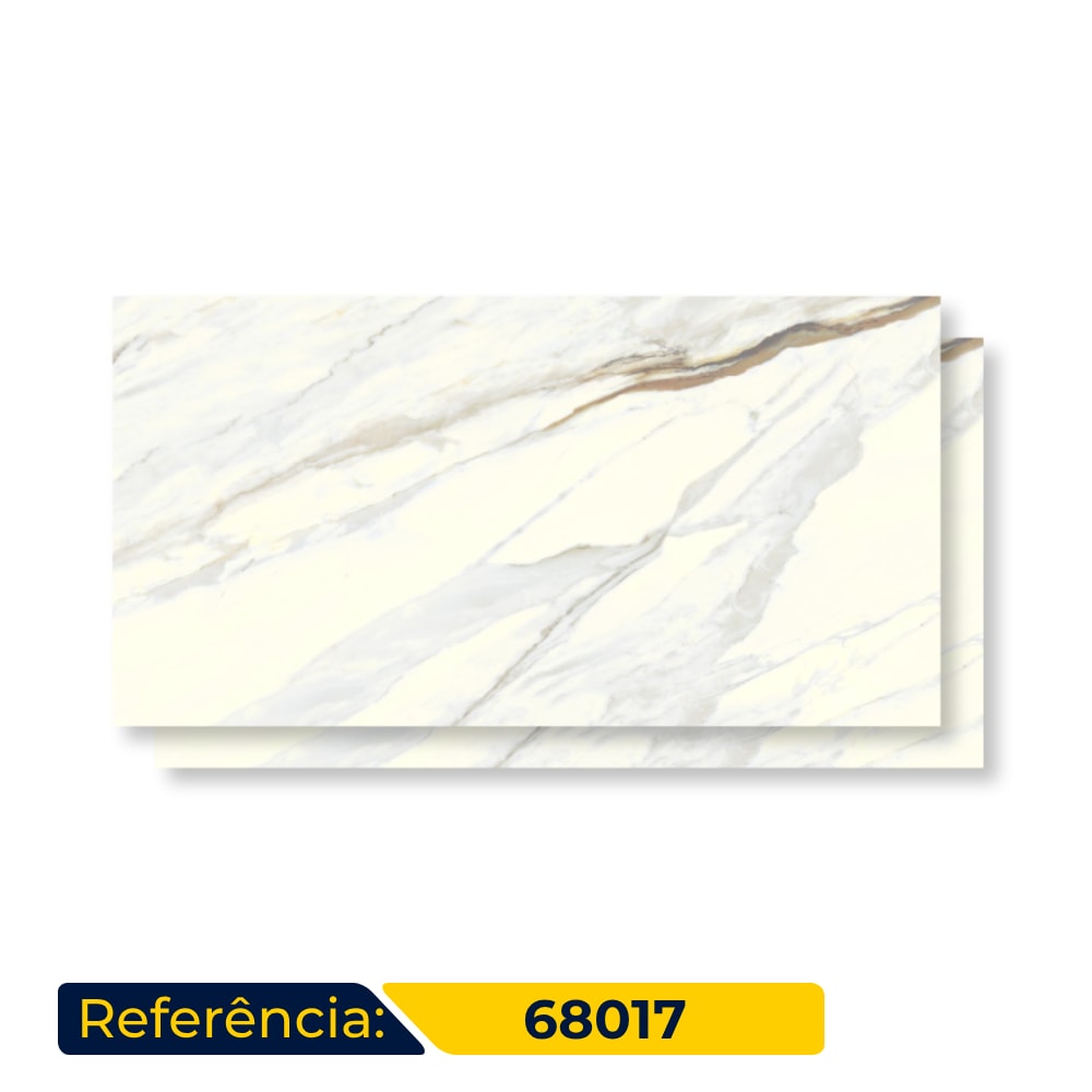 Piso Cerâmico Polido Karina 60x120cm Macchia Oro Retificado - 68017