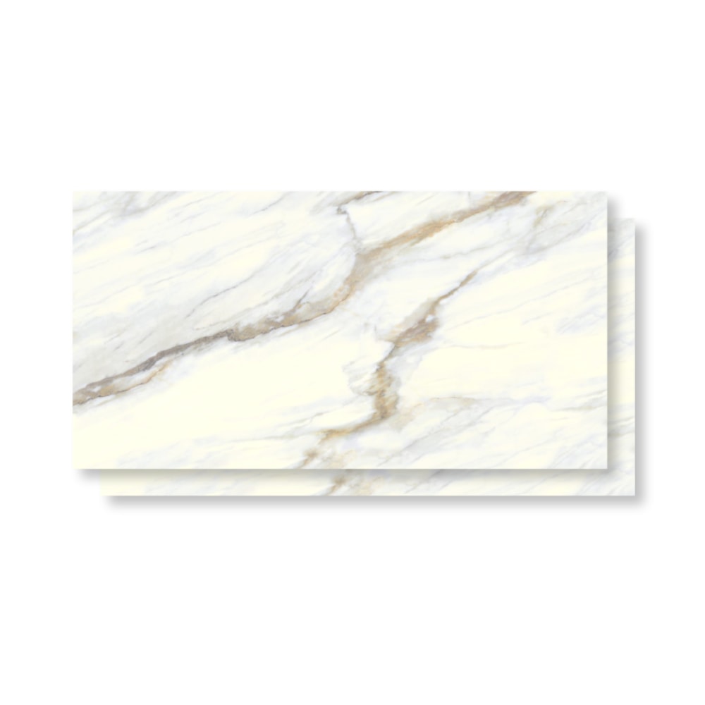Piso Cerâmico Polido Karina 60x120cm Macchia Oro Retificado - 68017