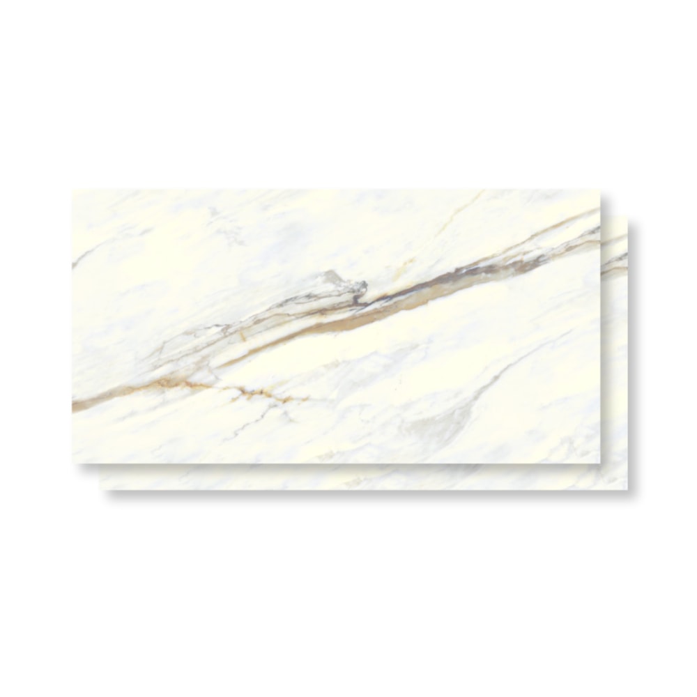 Piso Cerâmico Polido Karina 60x120cm Macchia Oro Retificado - 68017