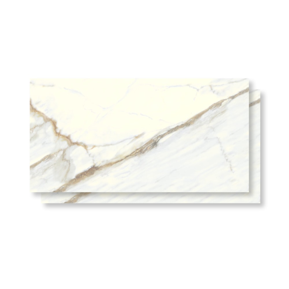 Piso Cerâmico Polido Karina 60x120cm Macchia Oro Retificado - 68017