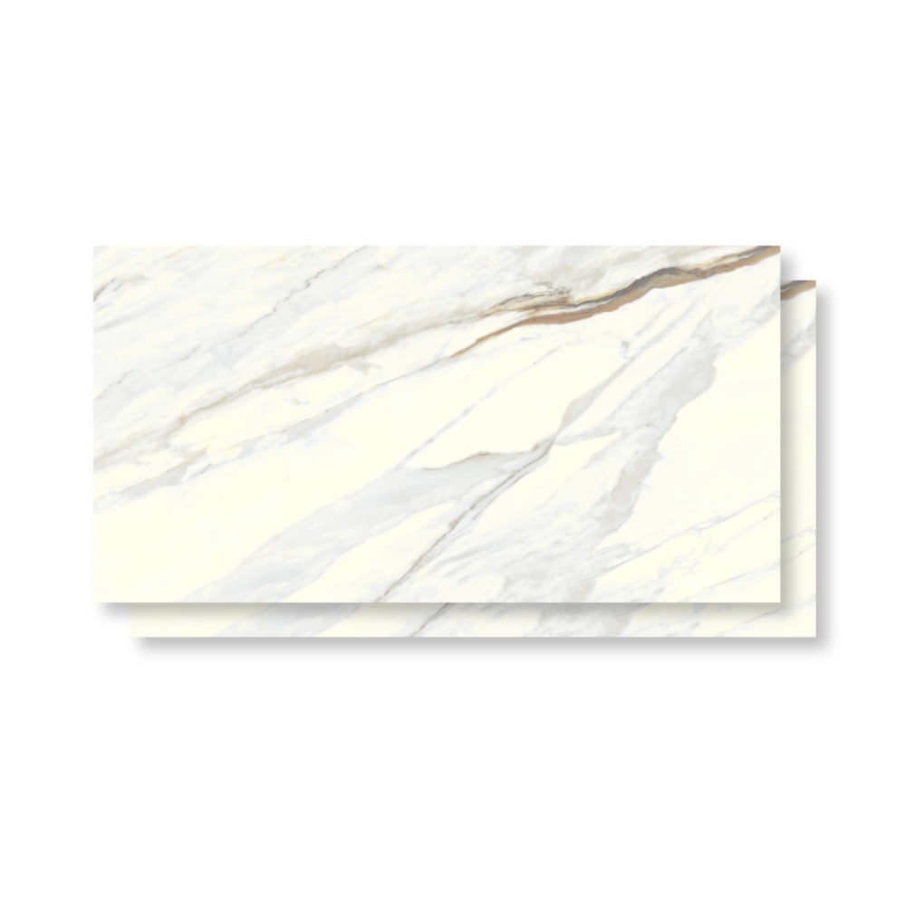 Piso Cerâmico Polido Karina 60x120cm Macchia Oro Retificado - 68017