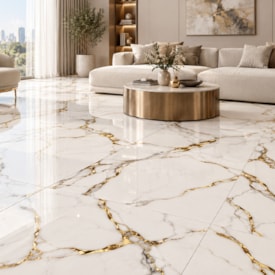 Piso Cerâmico Polido Karina 60x60cm Lumine Gold Retificado - 67019