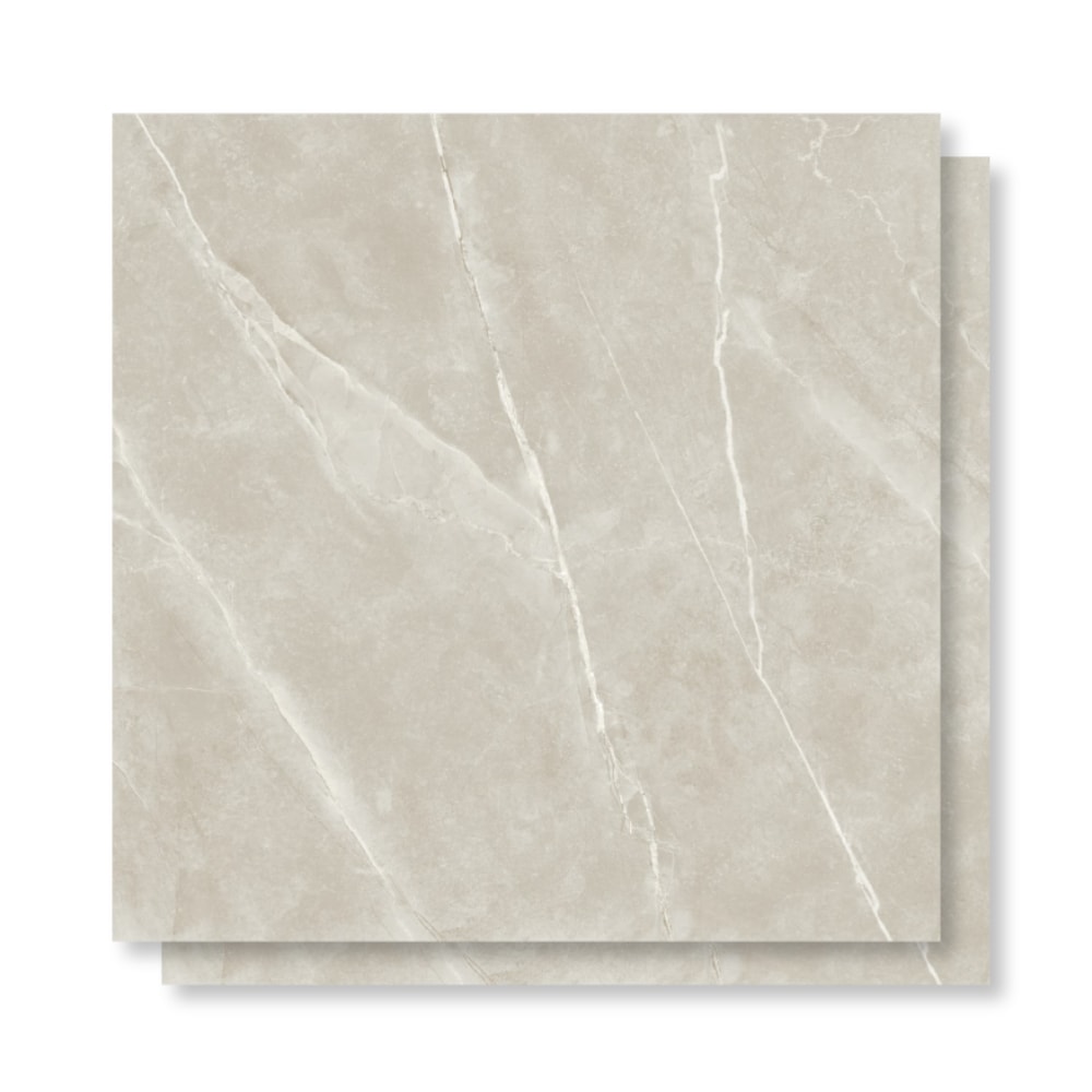 Piso Cerâmico Polido Karina 75x75cm Lumina Beige Retificado - 75040