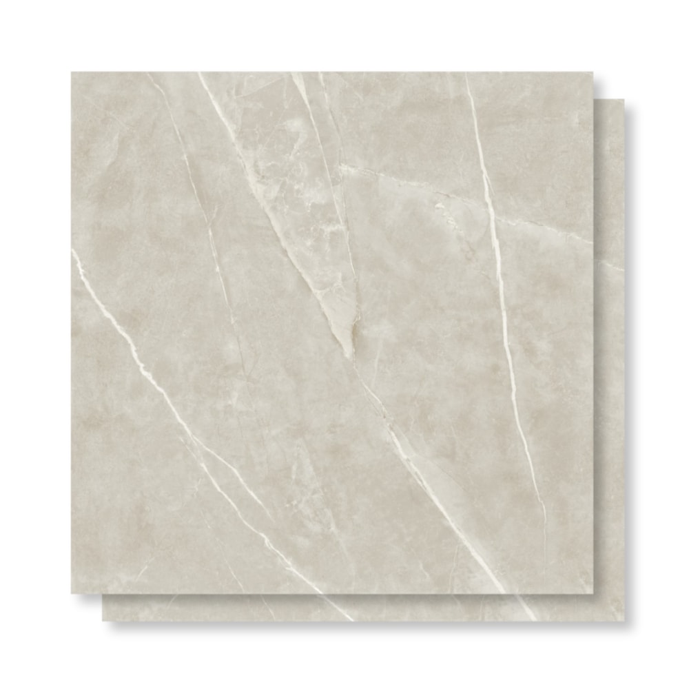 Piso Cerâmico Polido Karina 75x75cm Lumina Beige Retificado - 75040