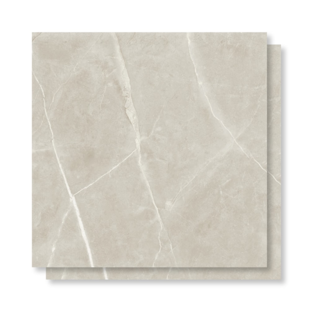 Piso Cerâmico Polido Karina 75x75cm Lumina Beige Retificado - 75040