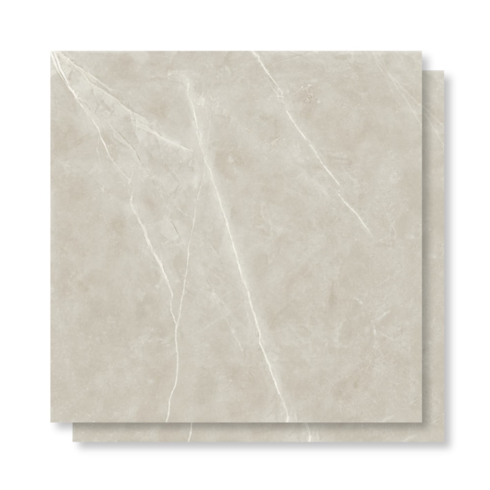 Piso Cerâmico Polido Karina 75x75cm Lumina Beige Retificado - 75040