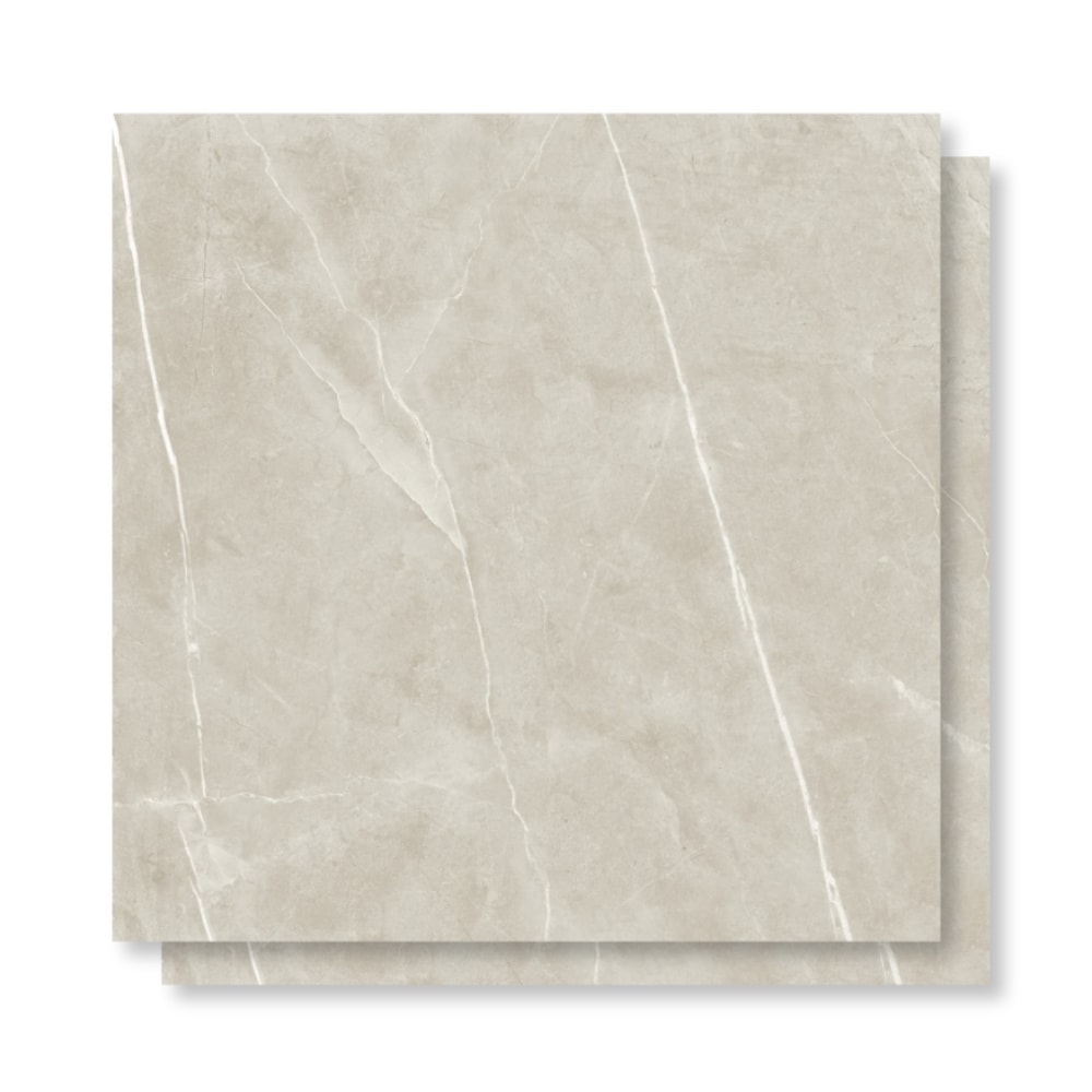Piso Cerâmico Polido Karina 75x75cm Lumina Beige Retificado - 75040