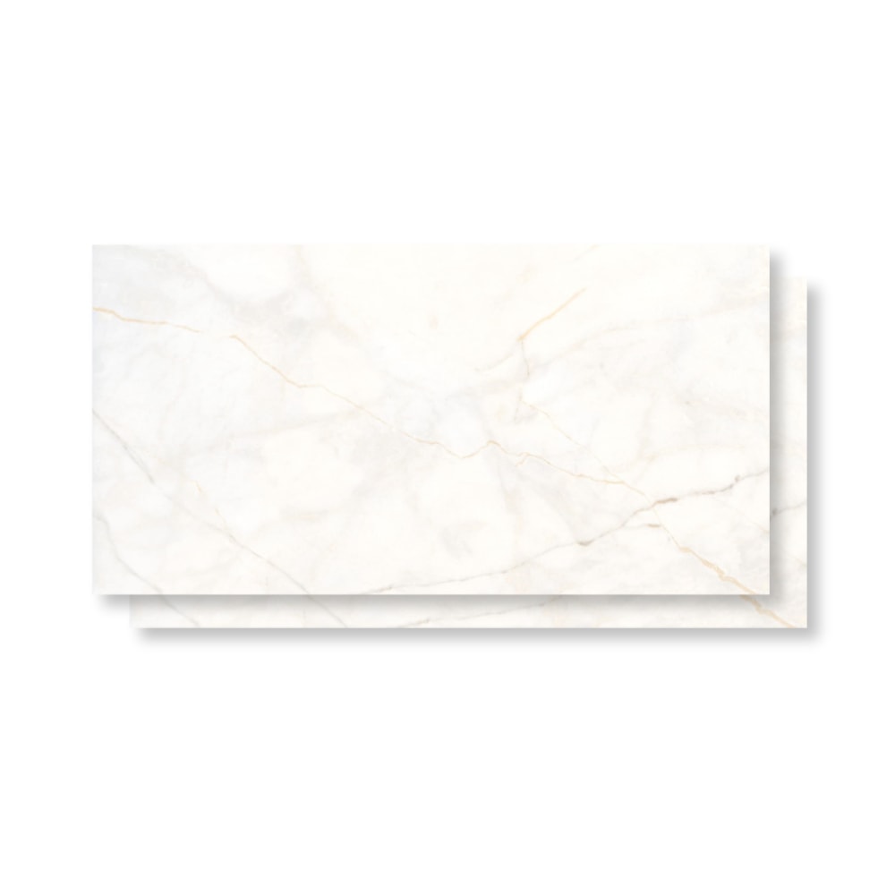Piso Cerâmico Polido Lume 45x89cm Artemis White Retificado
