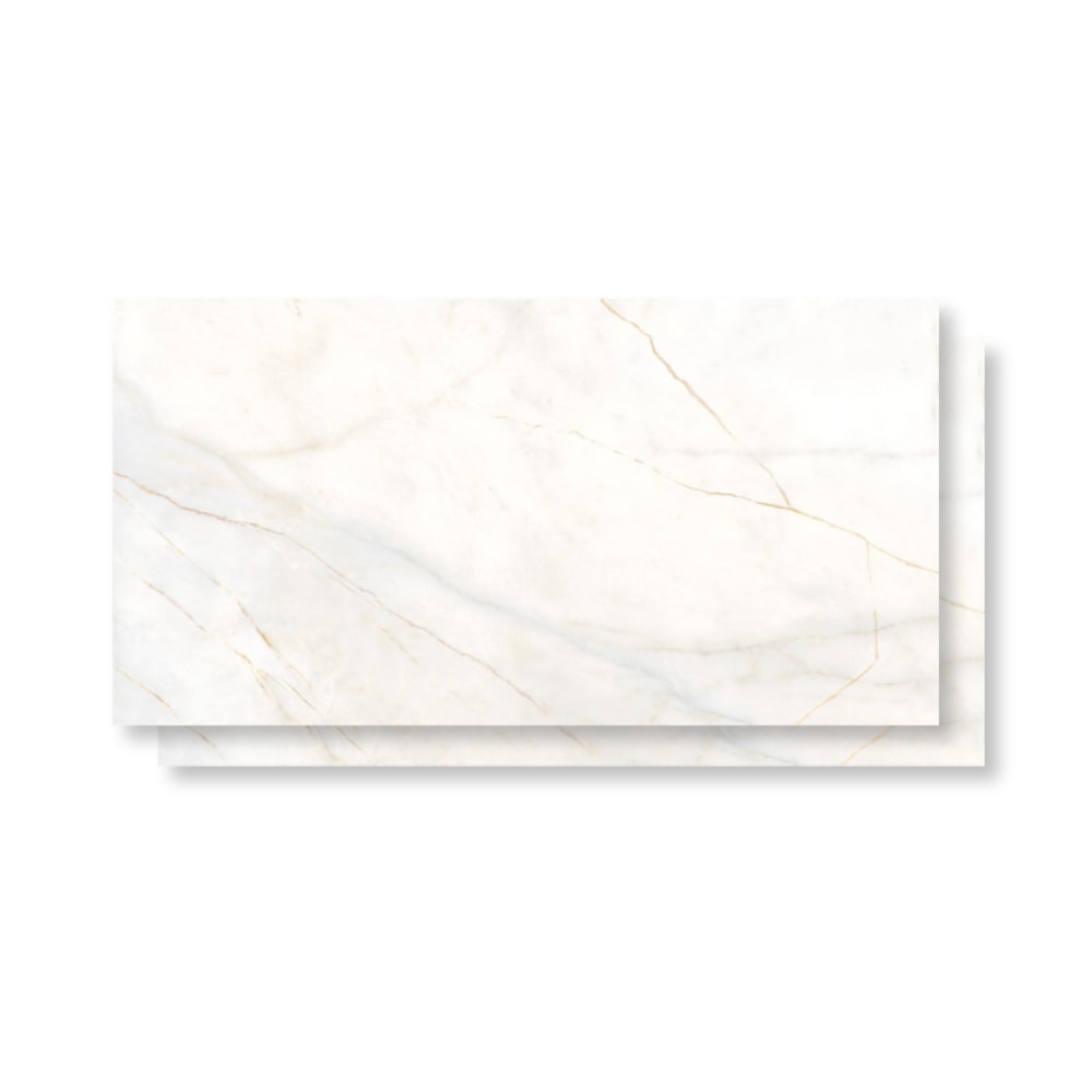 Piso Cerâmico Polido Lume 45x89cm Artemis White Retificado