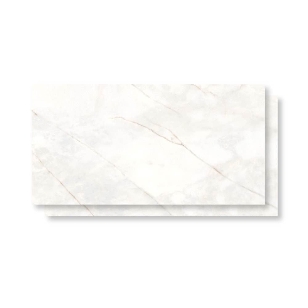 Piso Cerâmico Polido Lume 45x89cm Artemis White Retificado