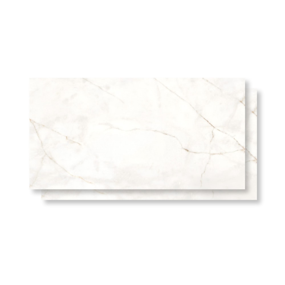 Piso Cerâmico Polido Lume 45x89cm Artemis White Retificado