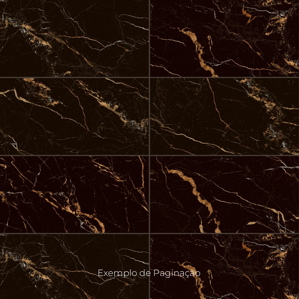 Piso Ceramico Polido Lume 45x89cm Nero Portoro Retificado