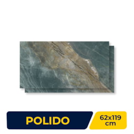 Piso Cerâmico Polido Lume 62x119cm Astúrias Retificado
