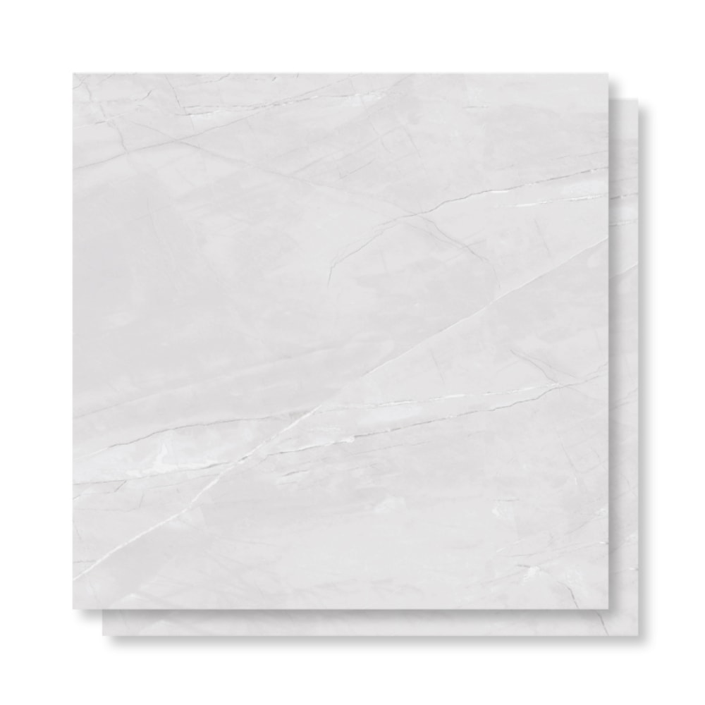 Piso Cerâmico Polido Lume 75x75cm Allure Gris Retificado