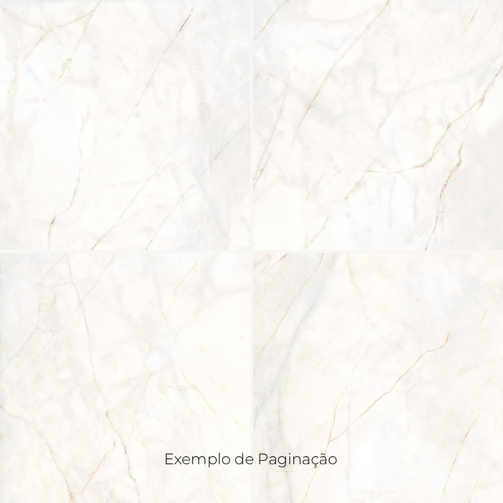 Piso Cerâmico Polido Lume 75x75cm Artemis White Retificado