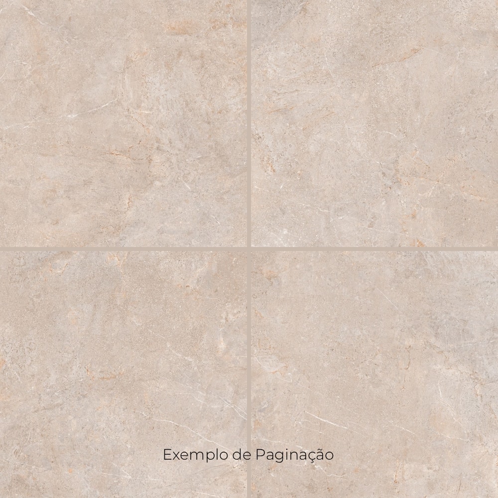 Piso Cerâmico Polido Lume 75x75cm Tokio Bege Retificado