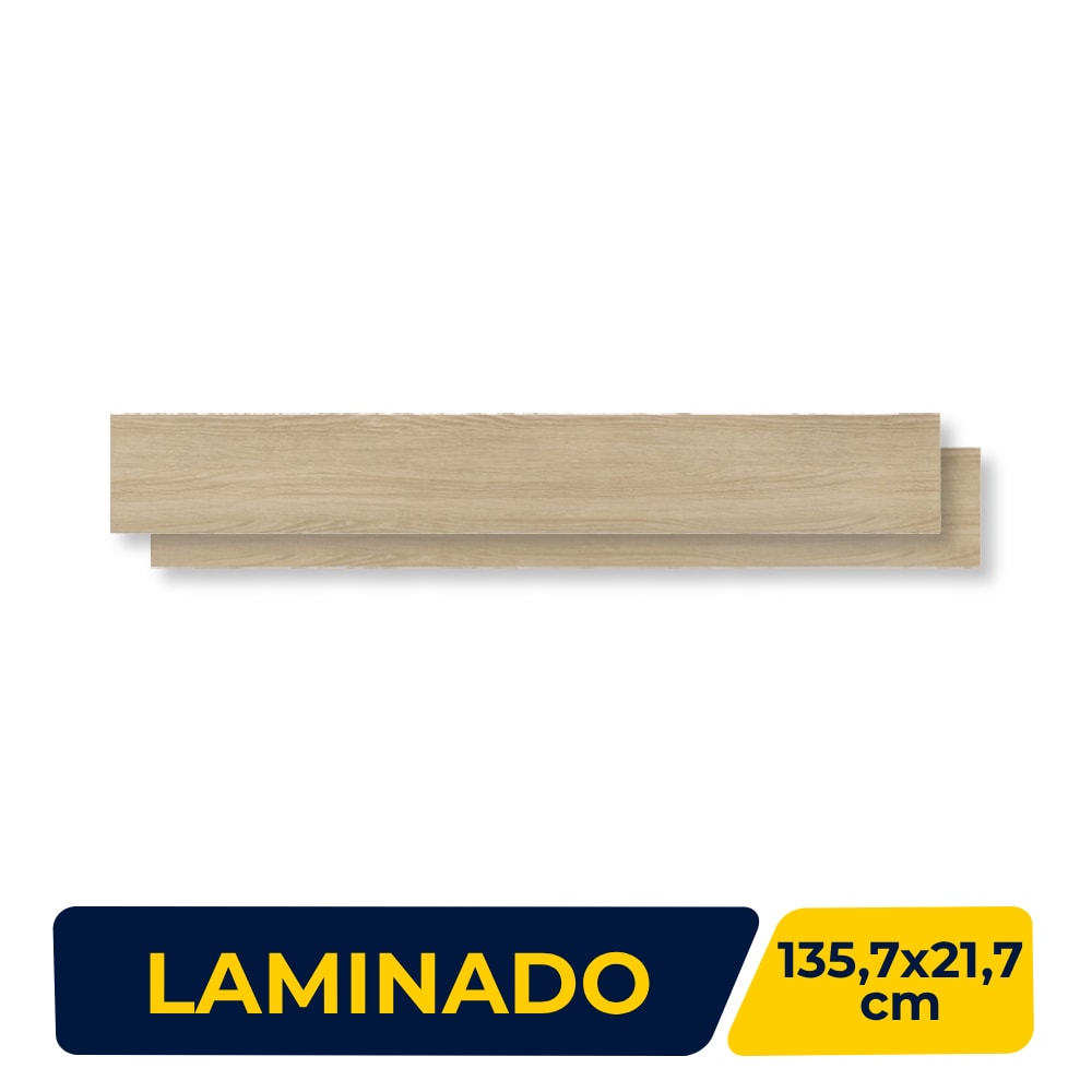 Piso Laminado 135,7x21,7cm Caixa 2,36m² Eucafloor Prime Click Carvalho Maiorca - 07951425