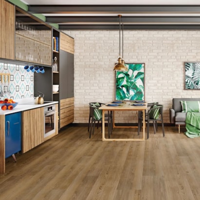 Piso Laminado 135,7x29,2cm Caixa 2,77m² Eucafloor New Evidence Click Freijó Âmbar - 07950159