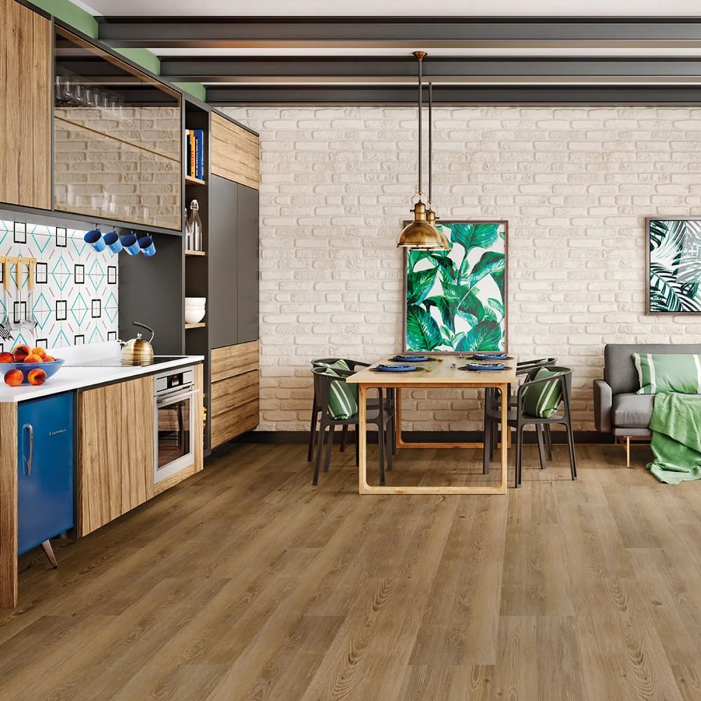 Piso Laminado 135,7x29,2cm Caixa 2,77m² Eucafloor New Evidence Click Freijó Âmbar - 07950159