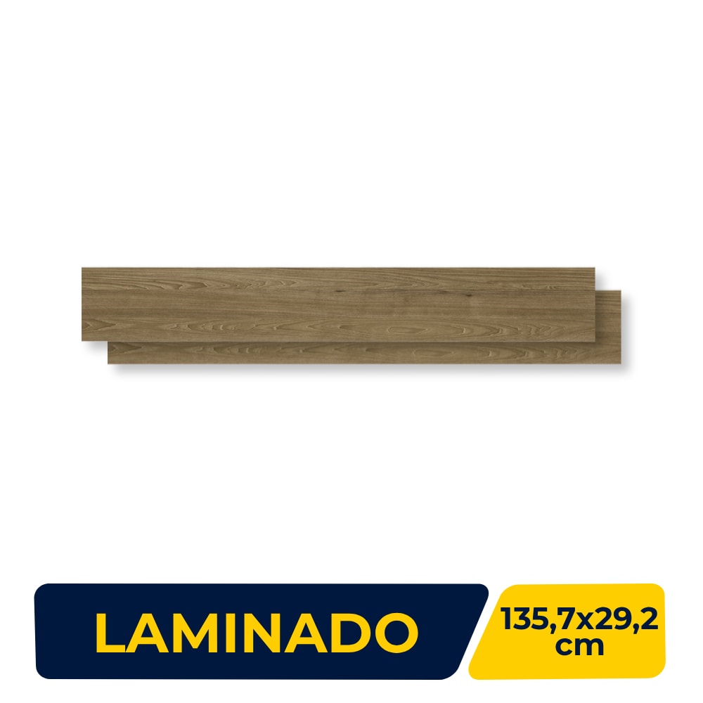 Piso Laminado 135,7x29,2cm Caixa 2,77m² Eucafloor New Evidence Click Freijó Âmbar - 07950159