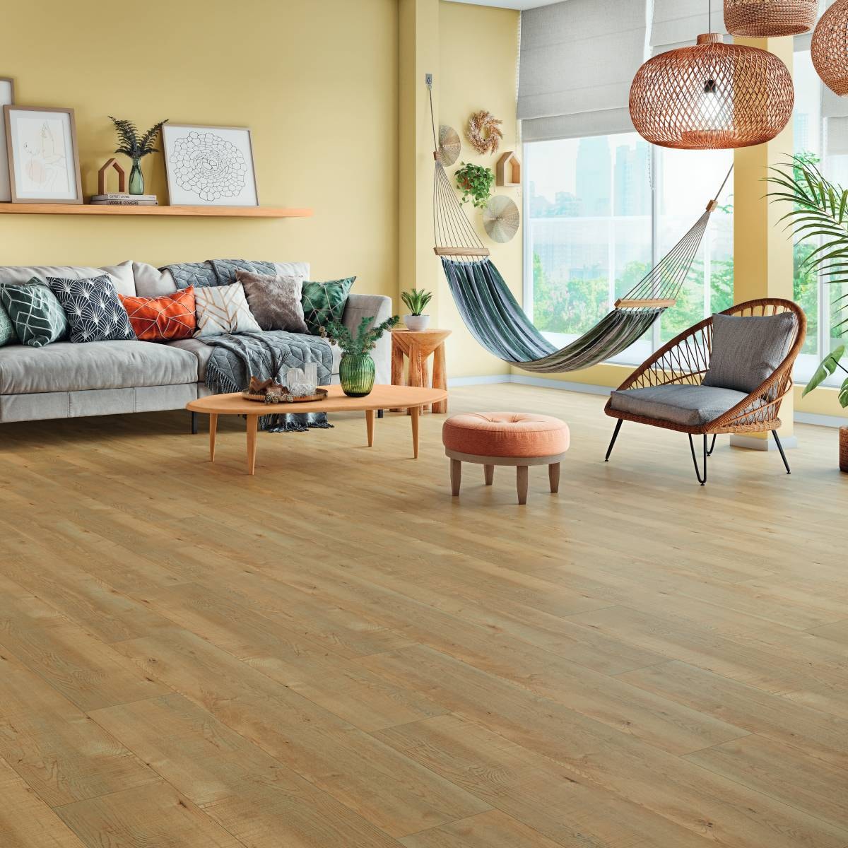 Piso Vinílico 23,8x123cm Caixa 4,68m² Eucafloor Sacramento