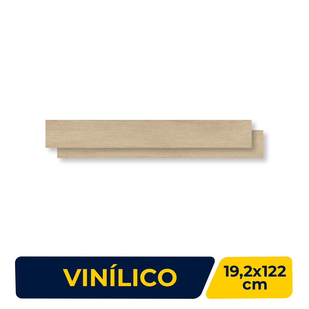 Piso Vinílico Villagres 19,2x122cm Provence Amendoa - LVT19220002