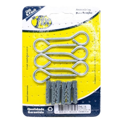 Pitao +Fix Zinco 4.2x53 Bucha Nº6 6 Peças - R.14