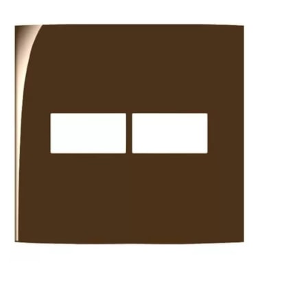 Placa 2 Postos 4X4 Margirius Sleek Marrom Brilhante - 17177