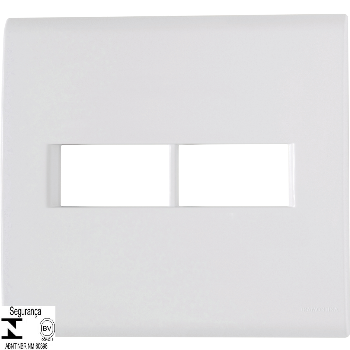 Placa 2 Postos 4x4 Tramontina Liz Branca