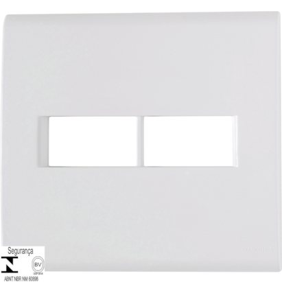 Placa 2 Postos 4x4 Tramontina Liz Branca