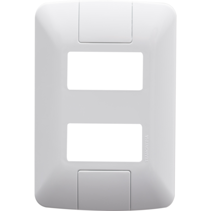 Placa 2 Postos Afastados 4x2 Tramontina Aria Branca - 57203006