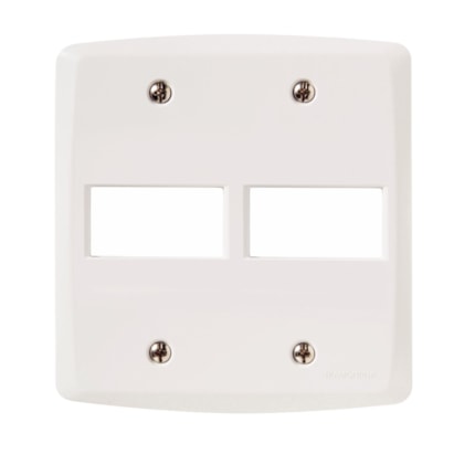 Placa 2 Postos Horizontal 4x4 Tramontina Lux Branca - 57105023