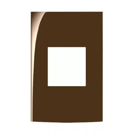 Placa 3 Postos 4x2 Margirius Sleek Marrom Brilhante - 17588