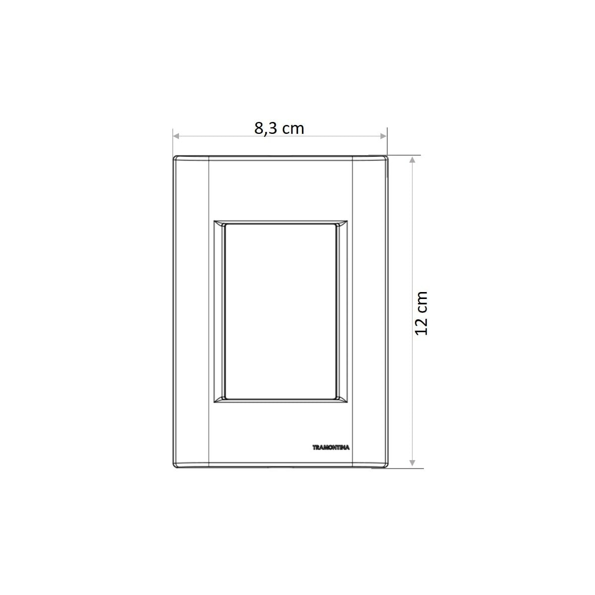 Placa 3 Postos 4x2 Tramontina Giz Azul Jeans - 57200055