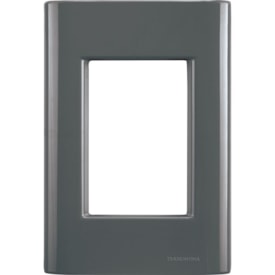 Placa 3 Postos 4x2 Tramontina Giz Grafite - 57200058