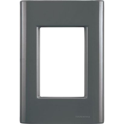 Placa 3 Postos 4x2 Tramontina Giz Grafite - 57200058