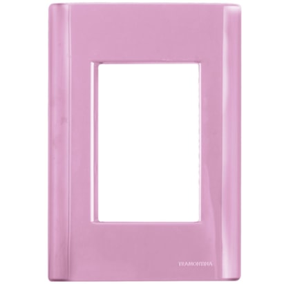 Placa 3 Postos 4x2 Tramontina Giz Rosa - 57200059