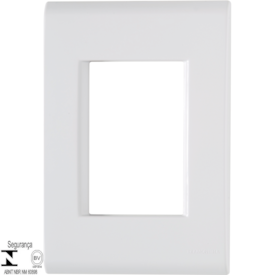 Placa 3 Postos Juntos 4x2 Tramontina Liz Branca