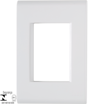 Placa 3 Postos Juntos 4x2 Tramontina Liz Branca