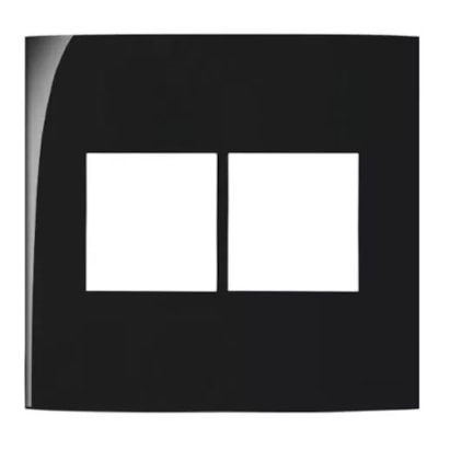 Placa 4 Postos 4x4 Margirius Clean Preto Acetinado - 14454