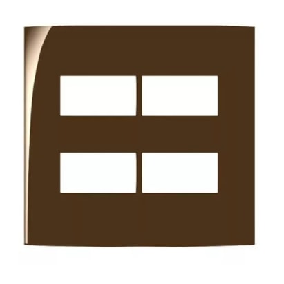 Placa 4 Postos 4x4 Margirius Sleek Marrom Brilhante - 17286