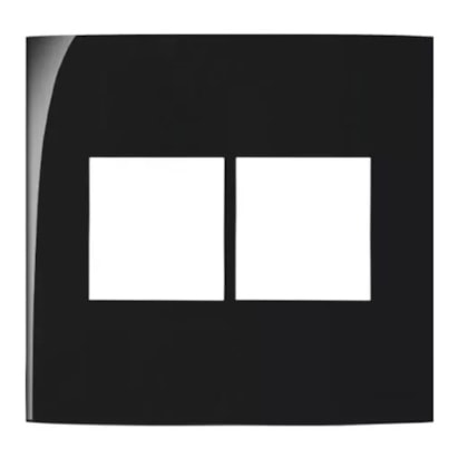 Placa 4 Postos 4x4 Margirius Sleek Preto Ebony Brilhante - 15910
